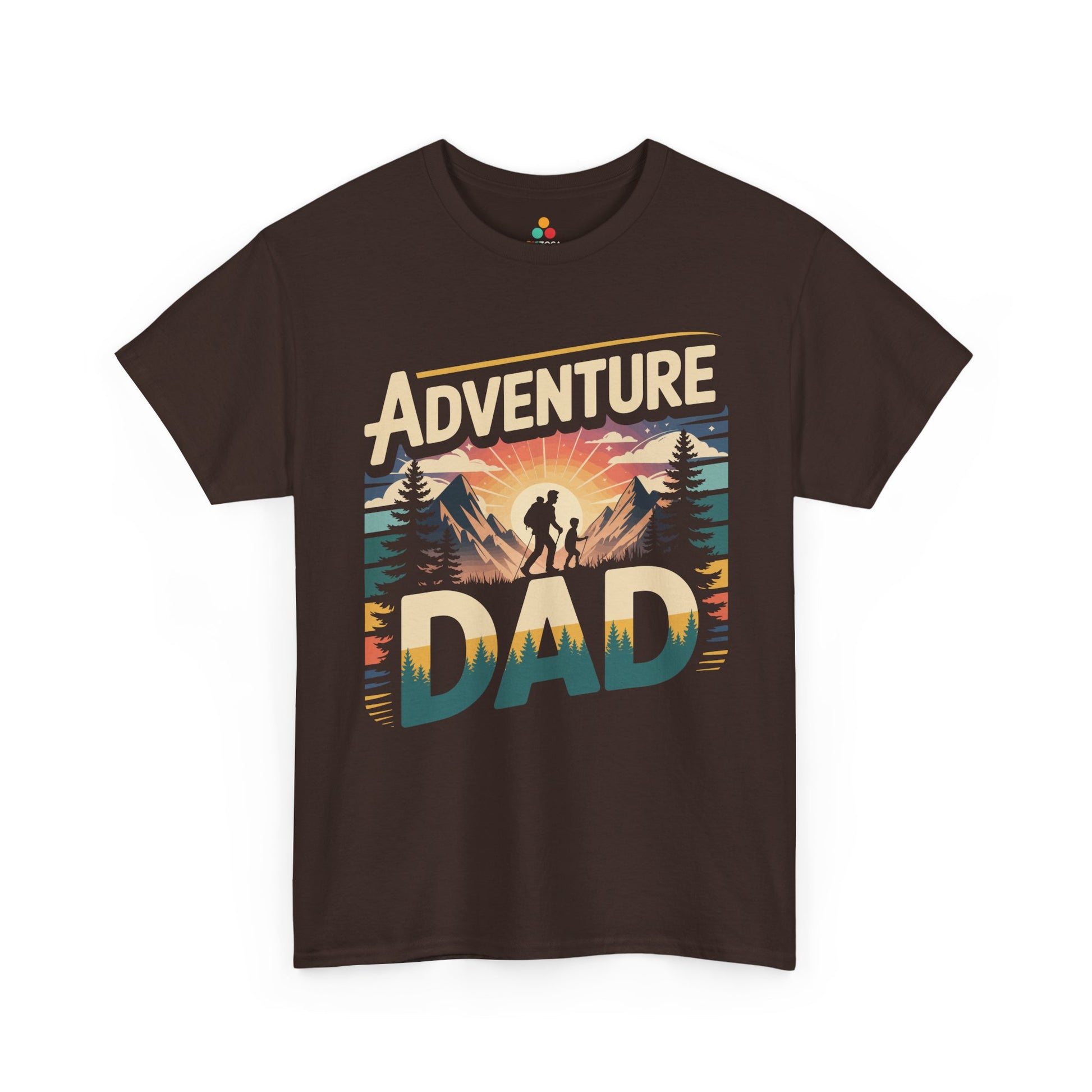 Adventure Dad Hiking Mountain Graphic Unisex T-shirt | TEEZOCA adventure family trail theme Unisex T-shirt