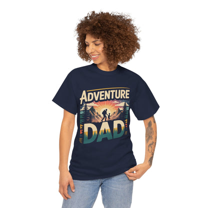 Adventure Dad Hiking Mountain Graphic Unisex T-shirt | TEEZOCA camping hiking gift for dads Unisex T-shirt