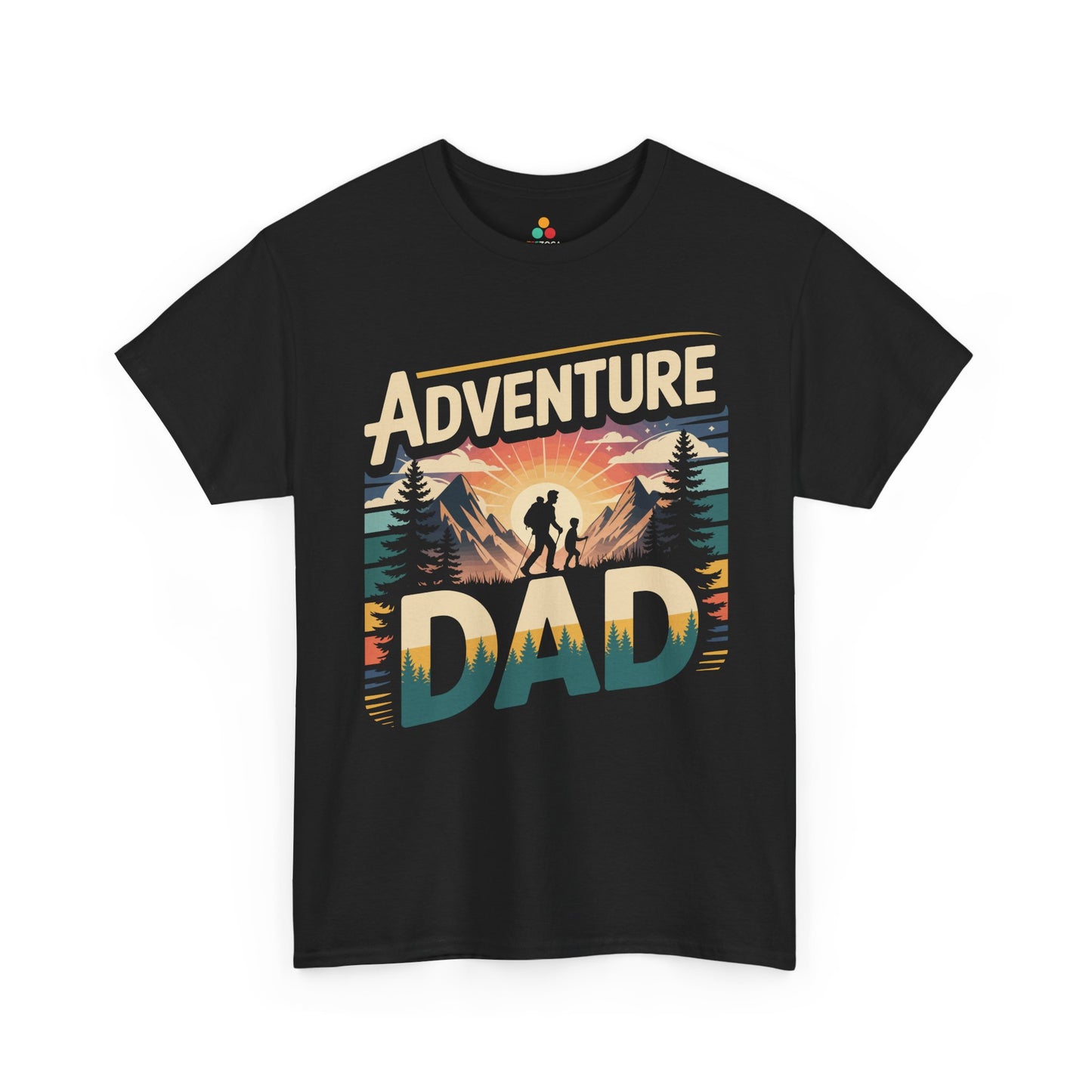Adventure Dad Hiking Mountain Graphic Unisex T-shirt | TEEZOCA nature lover father graphic Unisex T-shirt