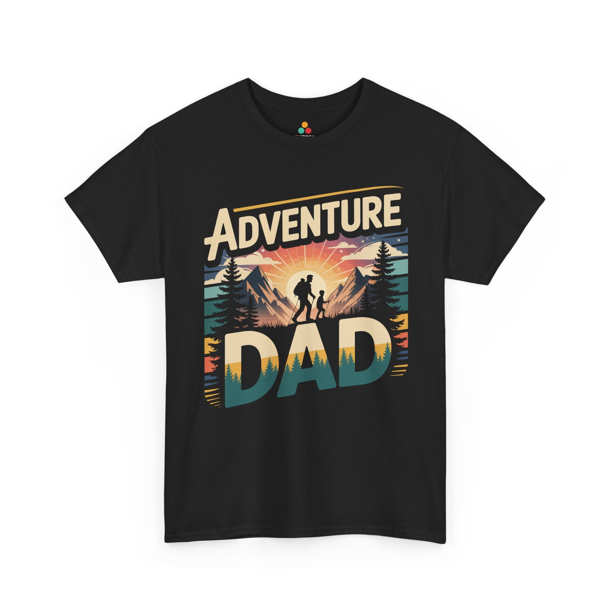 Adventure Dad Hiking Mountain Graphic Unisex T-shirt | TEEZOCA nature lover father graphic Unisex T-shirt