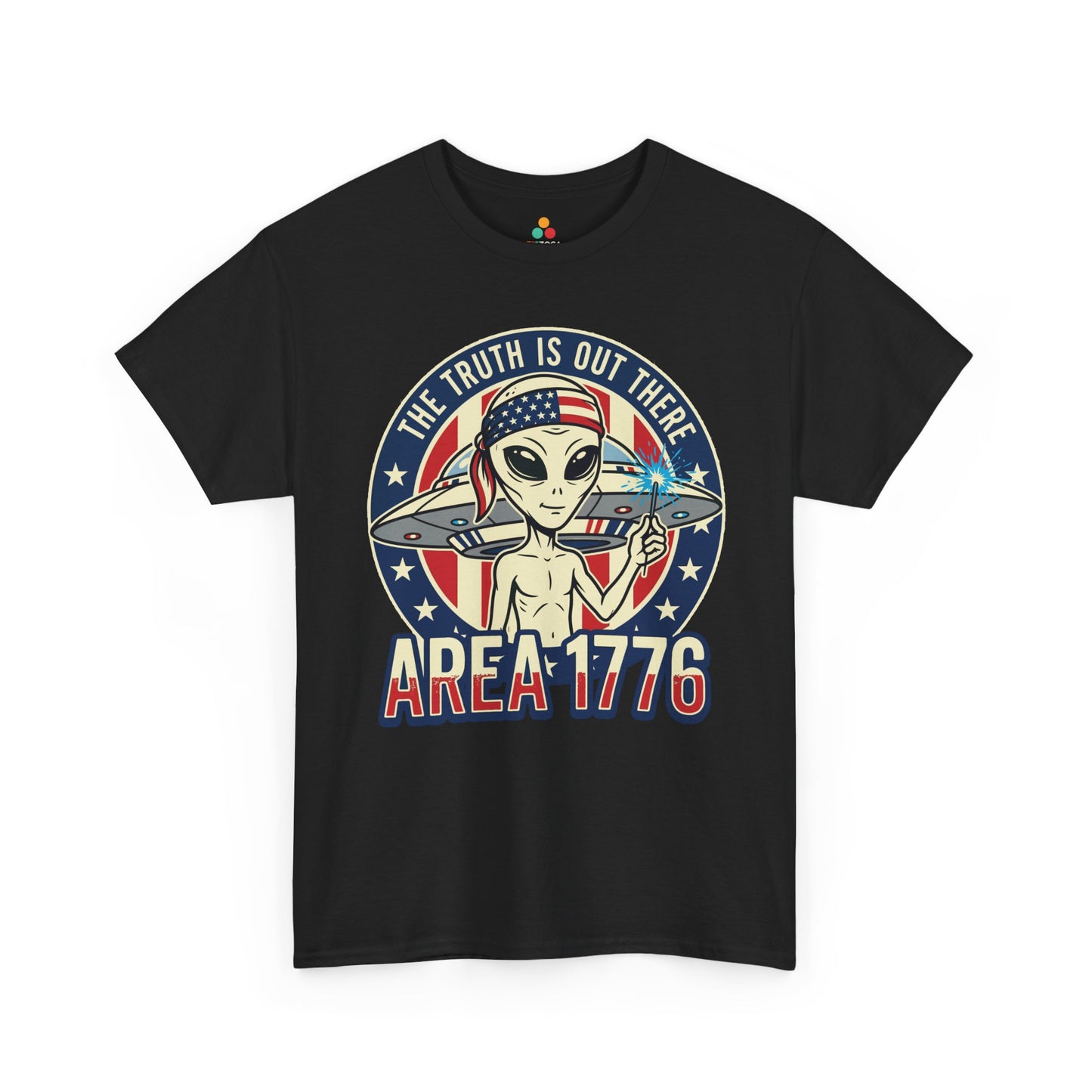 Alien Shirt Area 1776 Funny 4th of July Patriotic UFO T-shirt Gift | TEEZOCA 
