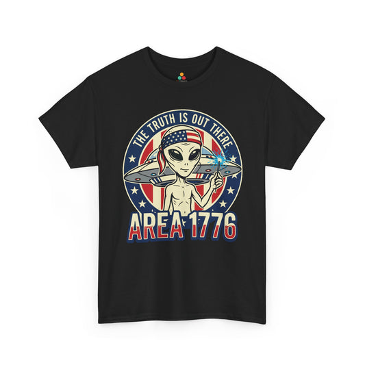 Alien Shirt Area 1776 Funny 4th of July Patriotic UFO T-shirt Gift | TEEZOCA 