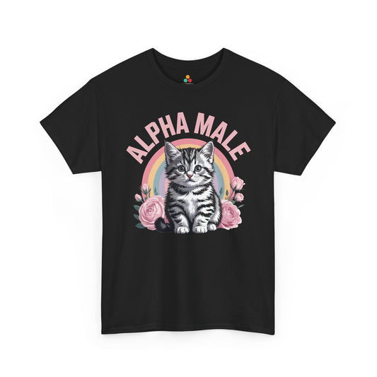 Alpha Male Shirt Funny Cat Dad Gift for Boyfriend Unisex T-shirt | TEEZOCA 