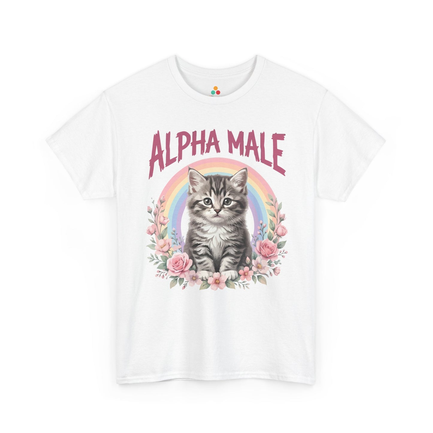 Alpha Male Shirt Ironic Cat Dad Pink Kitten Gift Unisex T-shirt | TEEZOCA 