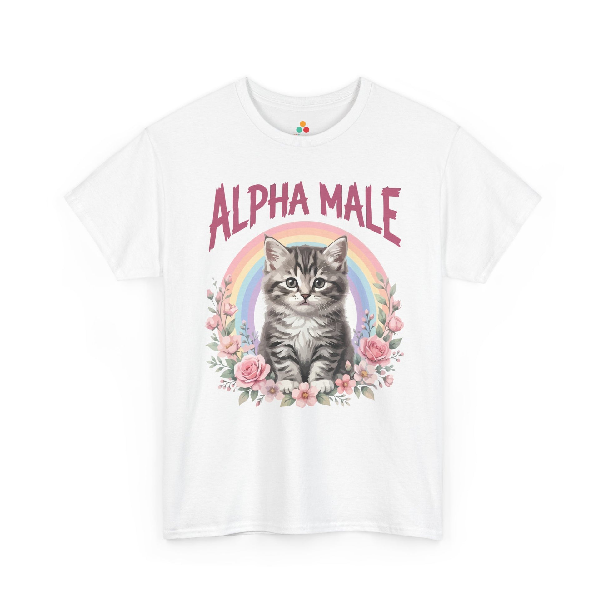 Alpha Male Shirt Ironic Cat Dad Pink Kitten Gift Unisex T-shirt | TEEZOCA 