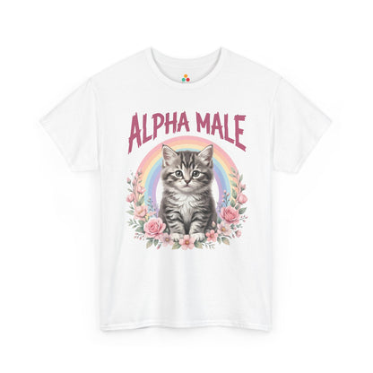 Alpha Male Shirt Ironic Cat Dad Pink Kitten Gift Unisex T-shirt | TEEZOCA 