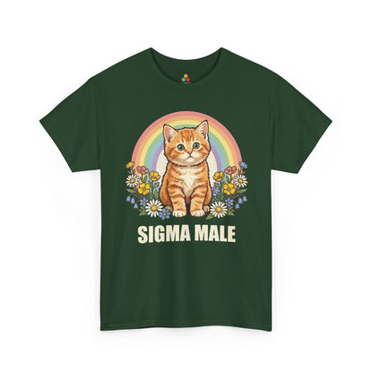 Alpha Male Shirt Sigma Cat Dad Ironic Funny Gift Unisex T-shirt | TEEZOCA 
