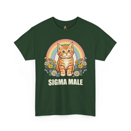 Alpha Male Shirt Sigma Cat Dad Ironic Funny Gift Unisex T-shirt | TEEZOCA 