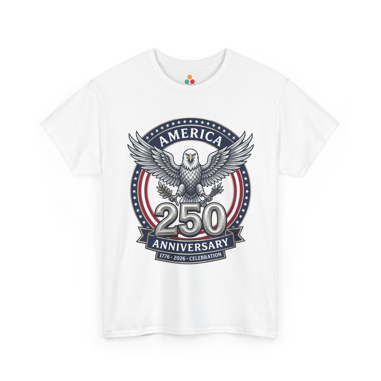 America 250 Anniversary Eagle White T-Shirt – Patriotic 1776 2026 Celebration Tee | TEEZOCA 