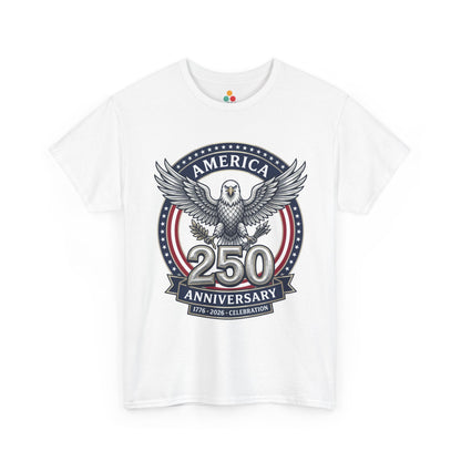 America 250 Anniversary Eagle White T-Shirt – Patriotic 1776 2026 Celebration Tee | TEEZOCA 