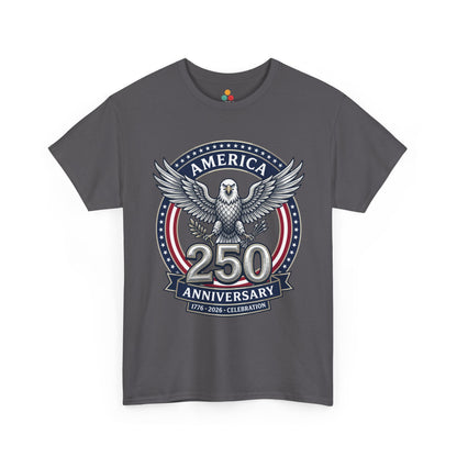 America 250 Anniversary Eagle dark grey T-Shirt – Patriotic 1776 2026 Celebration Tee | TEEZOCA 