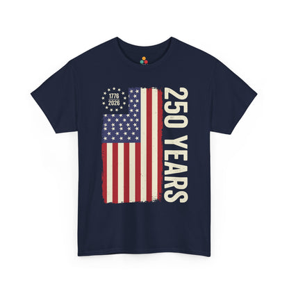 America 250 Years Semiquincentennial navy blue T-Shirt – Retro Patriotic Gift for Men and Women | TEEZOCA 