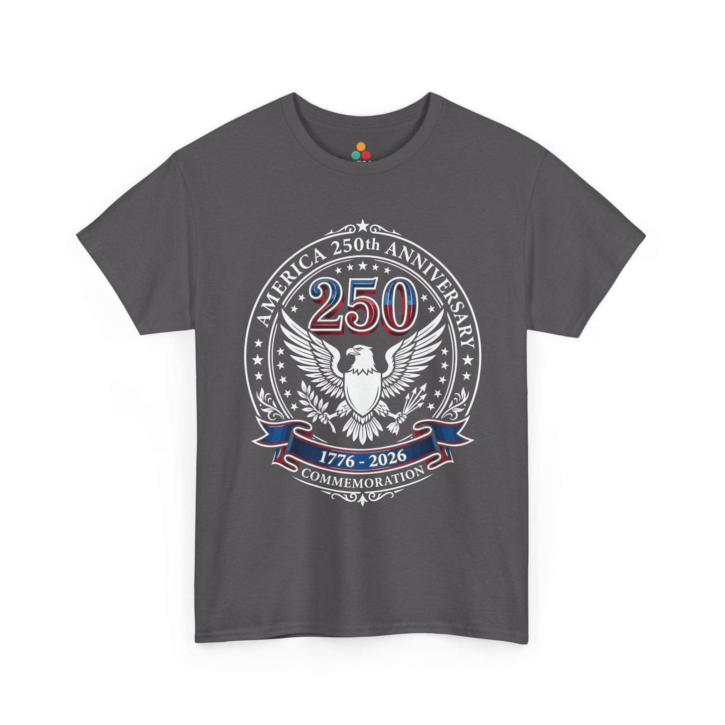 America 250th Anniversary Eagle dark grey T-Shirt – Patriotic Commemorative 4th of July Tee | TEEZOCA 