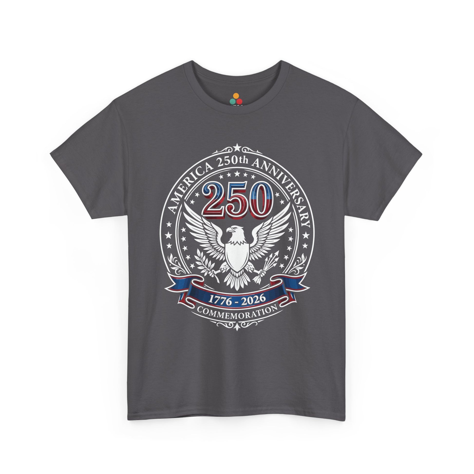 America 250th Anniversary Eagle dark grey T-Shirt – Patriotic Commemorative 4th of July Tee | TEEZOCA 