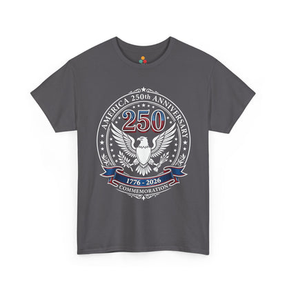 America 250th Anniversary Eagle dark grey T-Shirt – Patriotic Commemorative 4th of July Tee | TEEZOCA 