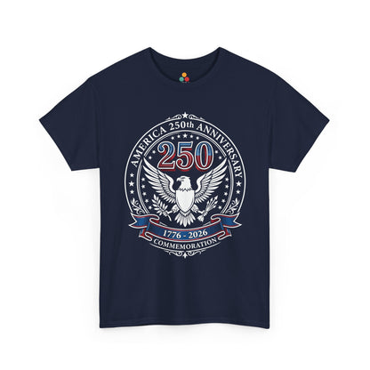 America 250th Anniversary Eagle navy blue T-Shirt – Patriotic Commemorative 4th of July Tee | TEEZOCA 