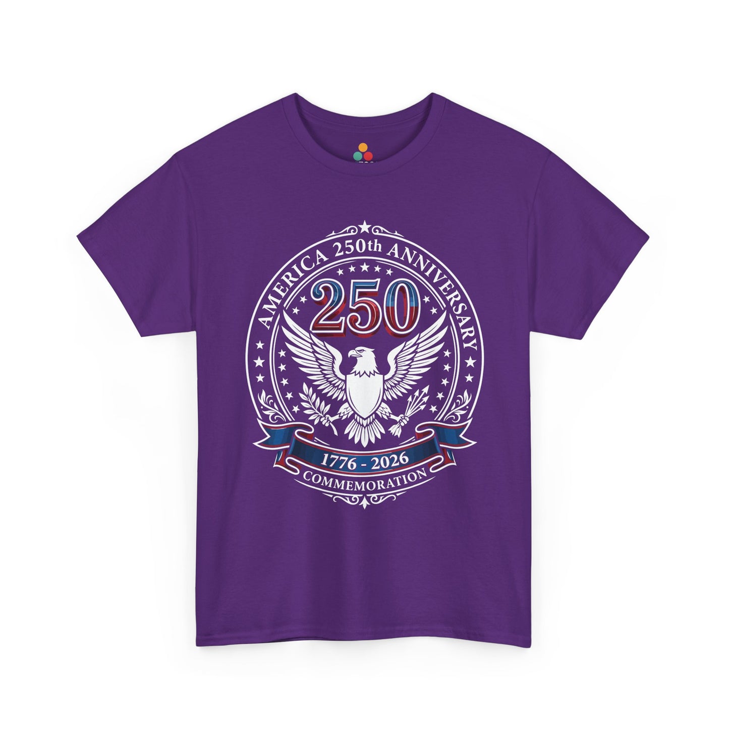 America 250th Anniversary Eagle purple T-Shirt – Patriotic Commemorative 4th of July Tee | TEEZOCA 