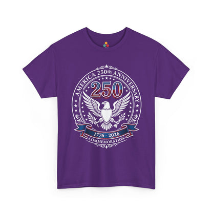 America 250th Anniversary Eagle purple T-Shirt – Patriotic Commemorative 4th of July Tee | TEEZOCA 