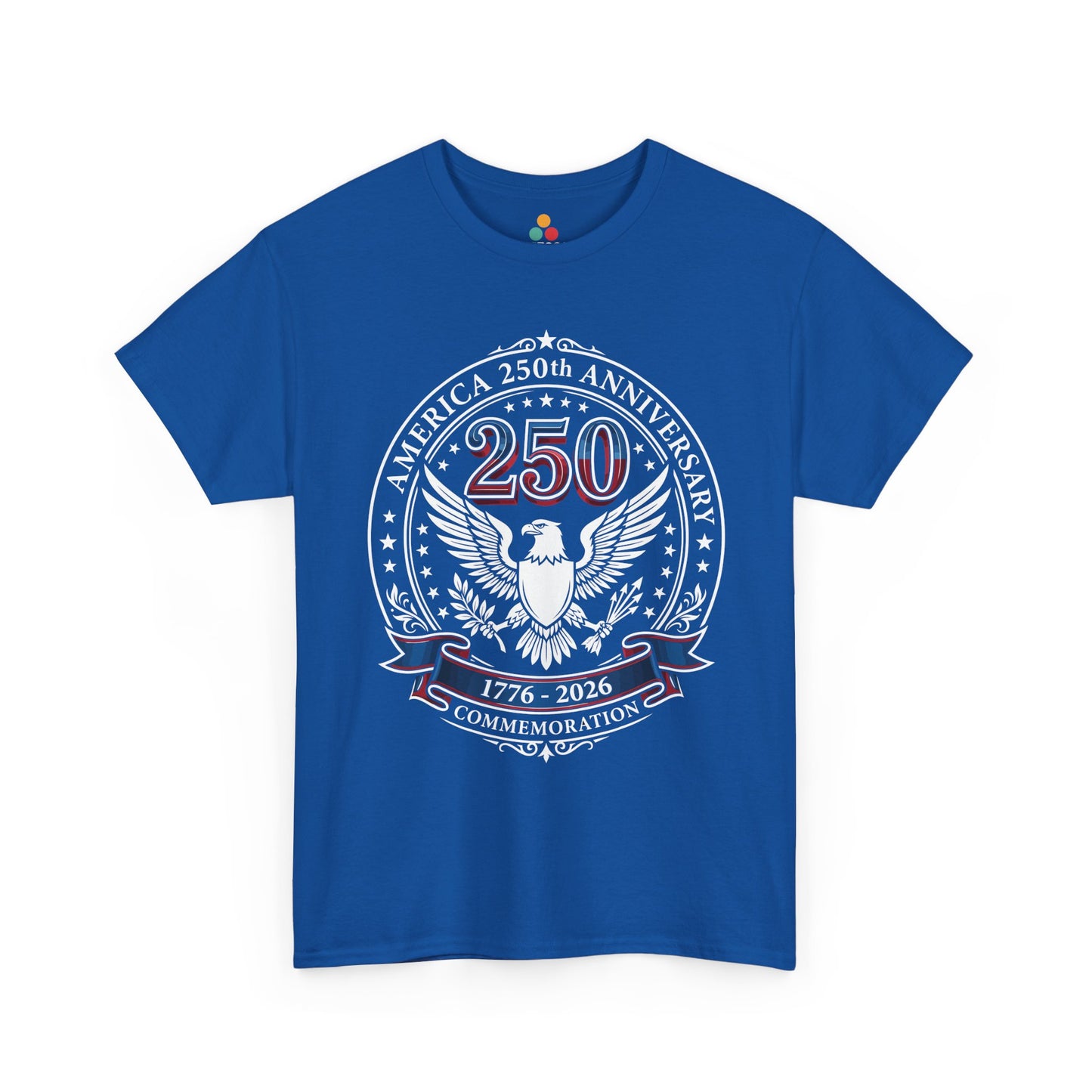 America 250th Anniversary Eagle royal blue T-Shirt – Patriotic Commemorative 4th of July Tee | TEEZOCA 