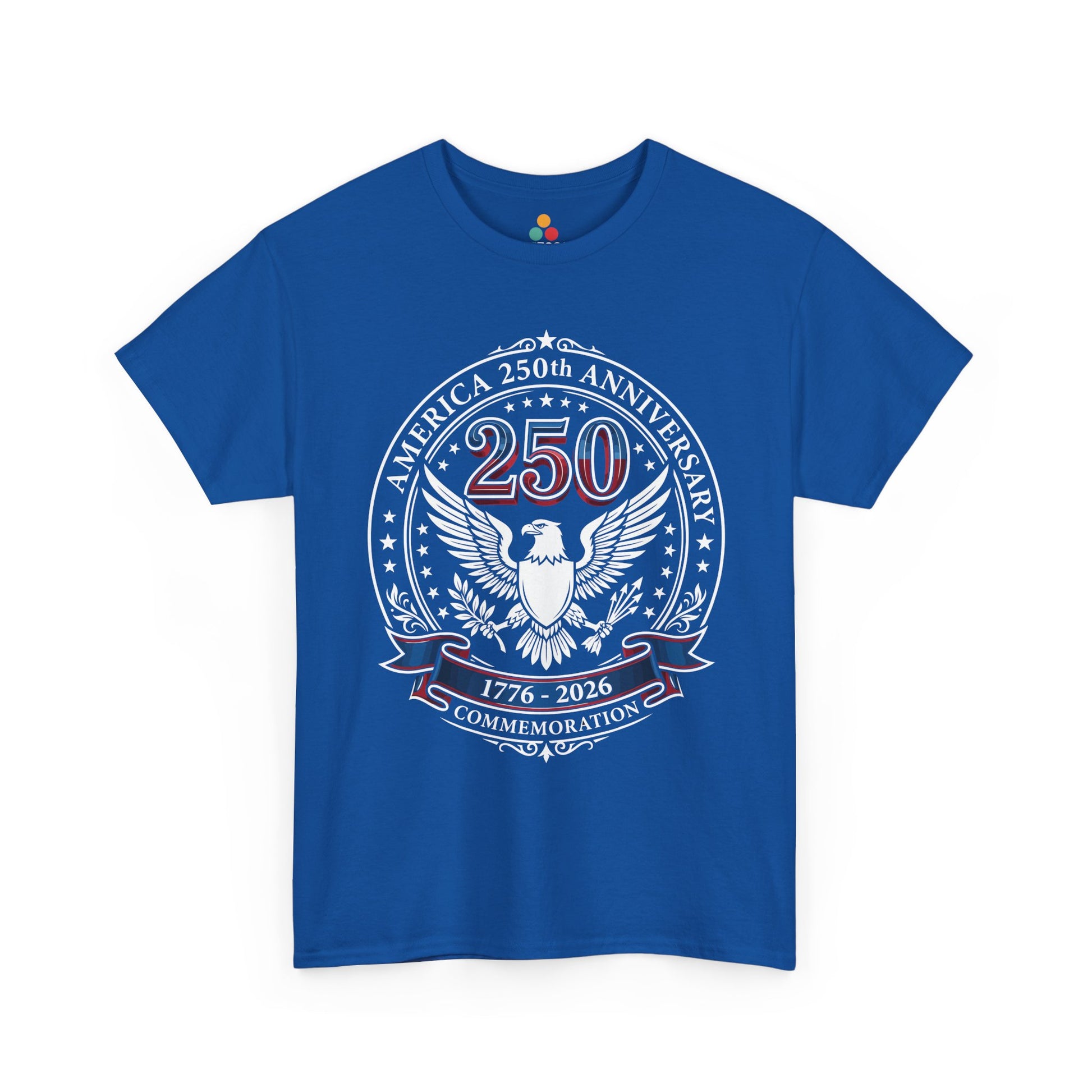 America 250th Anniversary Eagle royal blue T-Shirt – Patriotic Commemorative 4th of July Tee | TEEZOCA 