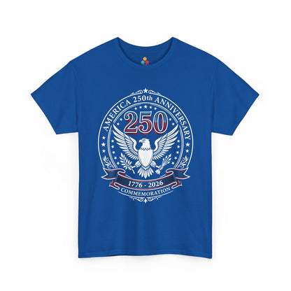 America 250th Anniversary Eagle royal blue T-Shirt – Patriotic Commemorative 4th of July Tee | TEEZOCA 