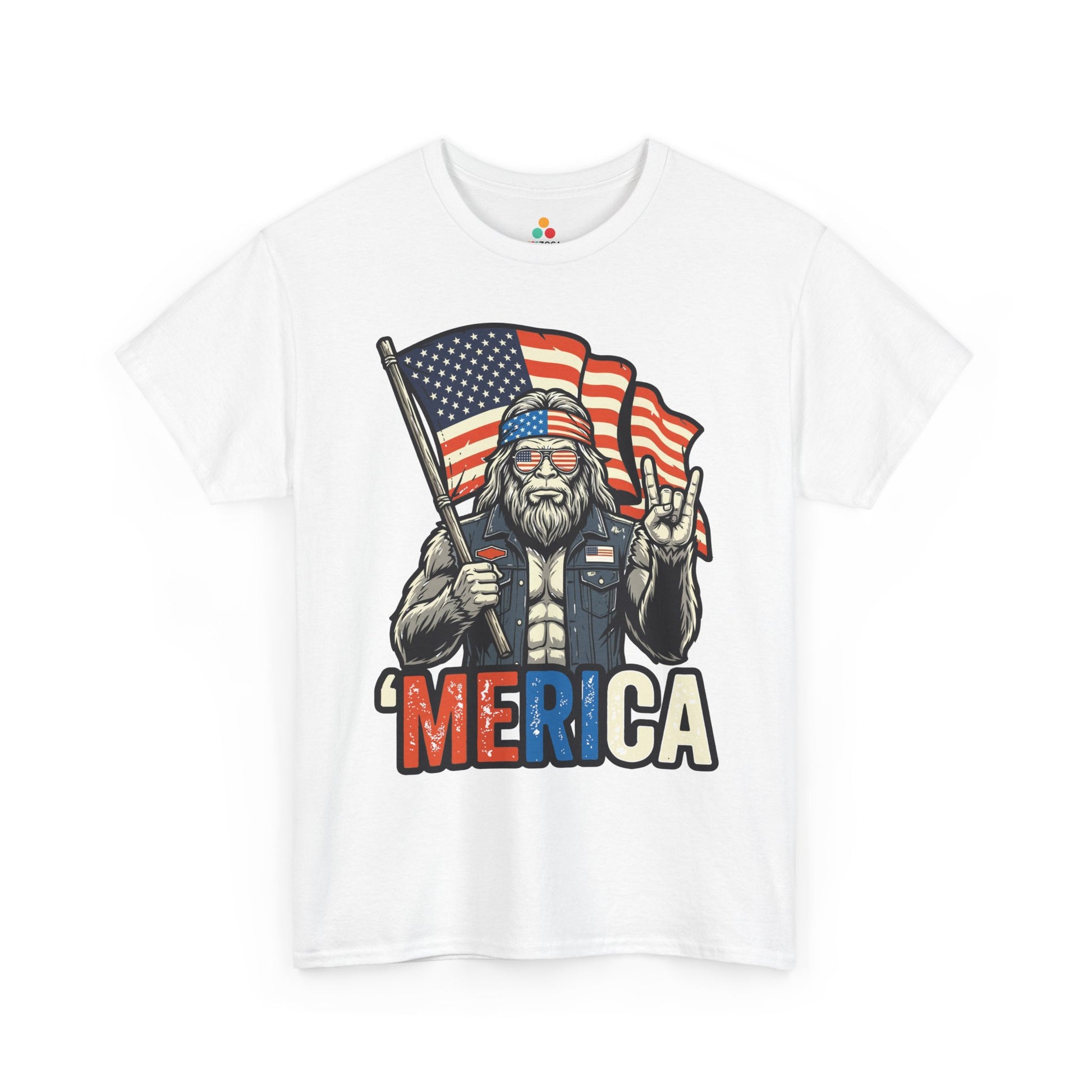 America Shirt Merica Bigfoot Patriotic 4th of July T-shirt Gift | TEEZOCA 
