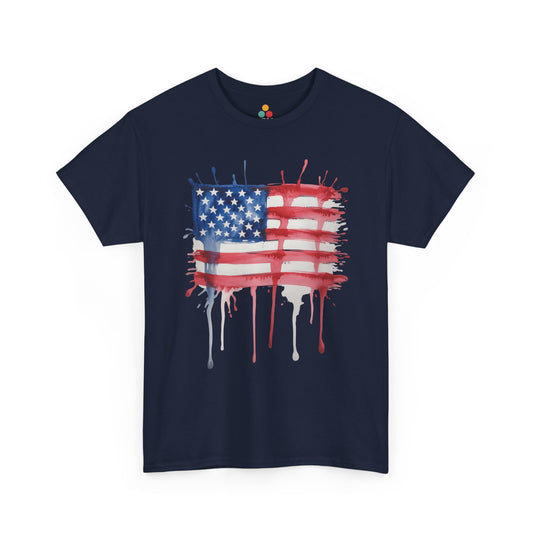 American Flag Shirt — Vintage Distressed Flag Graphic T-shirt | TEEZOCA 
