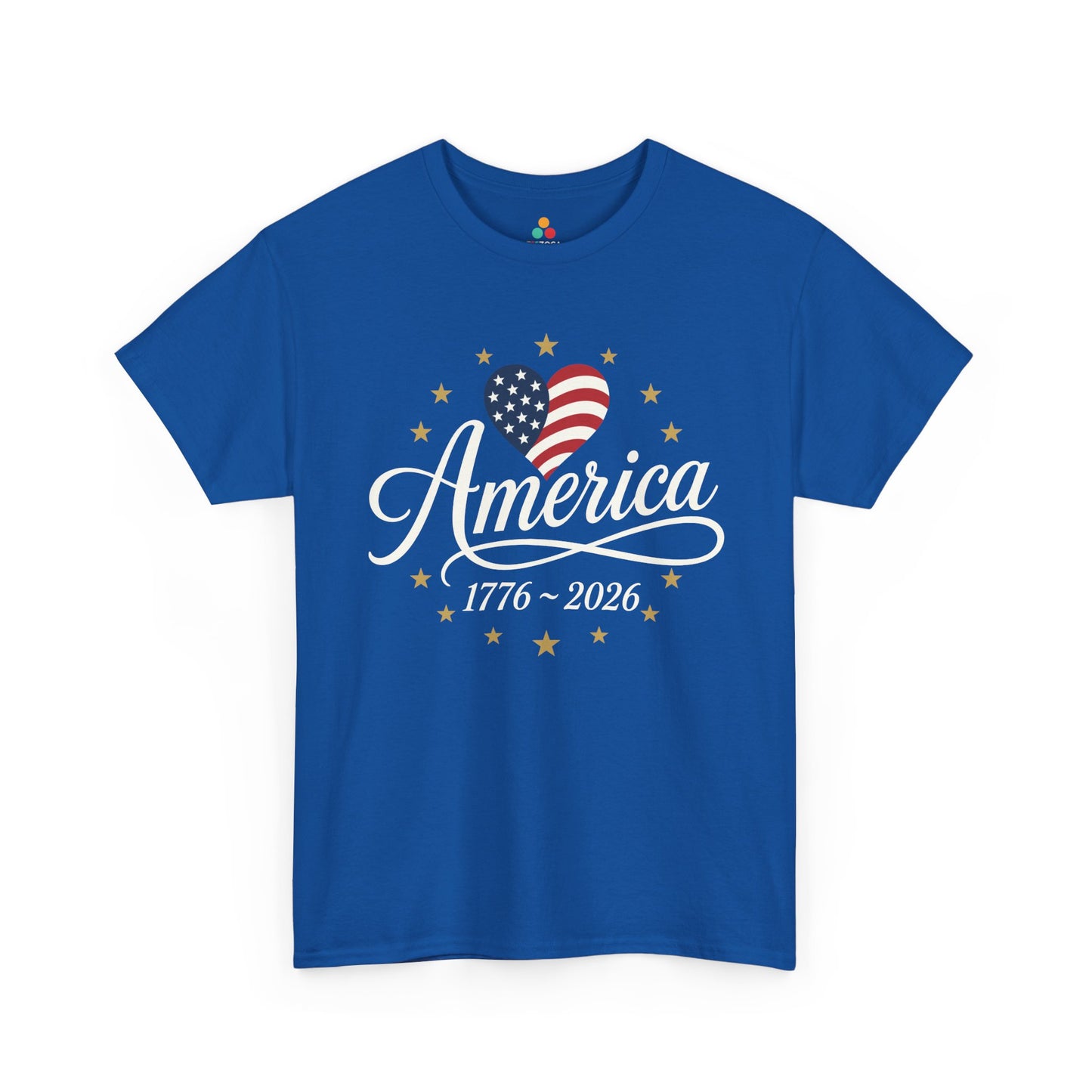 American Heart Shirt Flag Heart Proud America 1776 2026 T-shirt Gift | TEEZOCA 