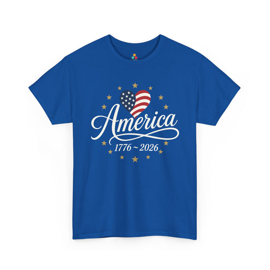 American Heart Shirt Flag Heart Proud America 1776 2026 T-shirt Gift | TEEZOCA 
