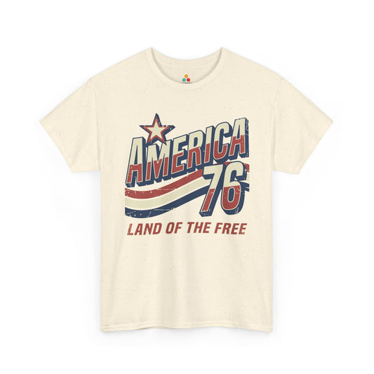 American Vintage T Shirt Retro America 76 Land of the Free T-shirt | TEEZOCA 
