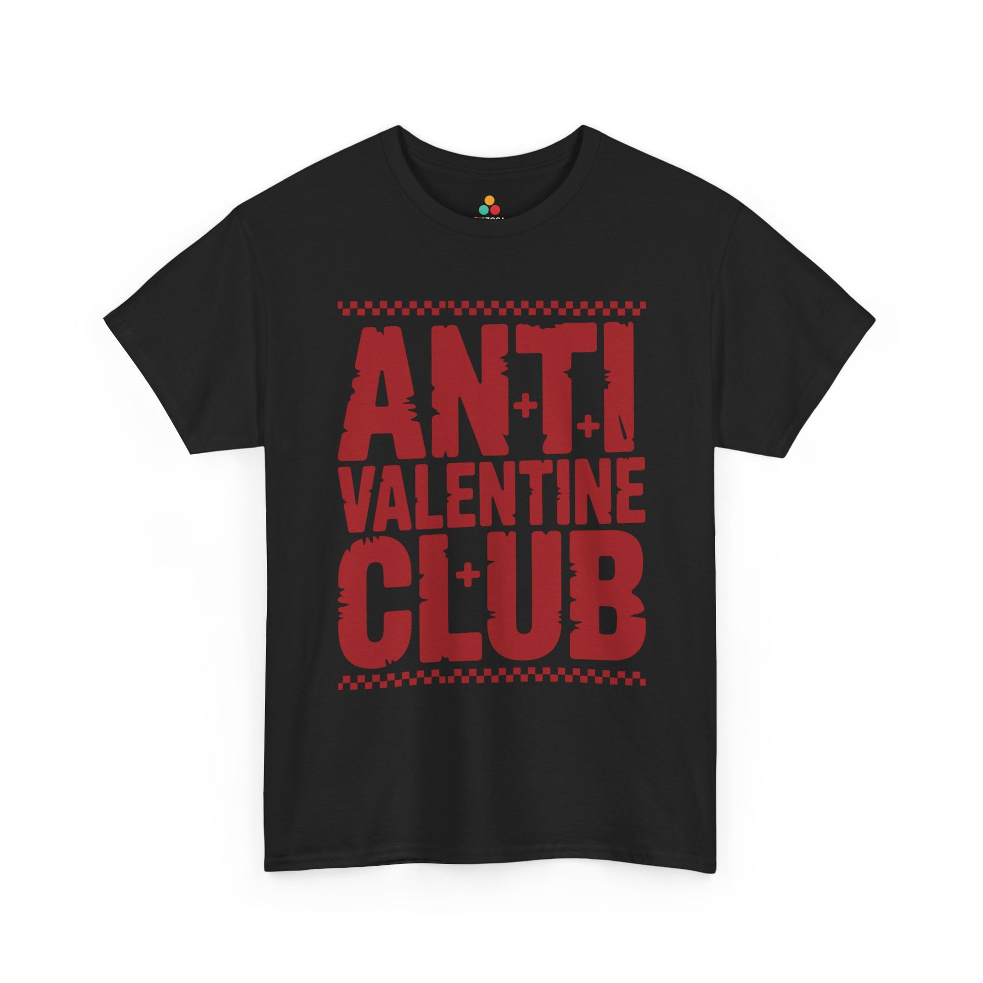 Anti Valentine Club Unisex T-shirt – Bold Statement Graphic for Rebels | TEEZOCA rebellious Anti Valentine Club slogan Unisex T-shirt
