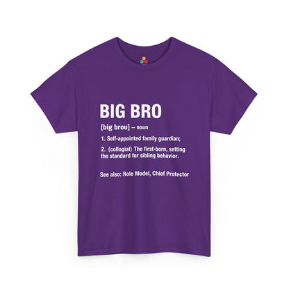 BIG BRO Definition Dictionary T-Shirt – Funny Sibling Gift | TEEZOCA 