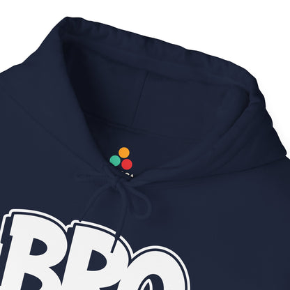 BRO Bold Typography Graphic Unisex Heavy Blend Hoodie | TEEZOCA - BRO bold typography Unisex Heavy Blend Hoodie minimalist streetwear