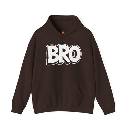 BRO Bold Typography Graphic Unisex Heavy Blend Hoodie | TEEZOCA - TEEZOCA bold word graphic Unisex Heavy Blend Hoodie for everyday outfits