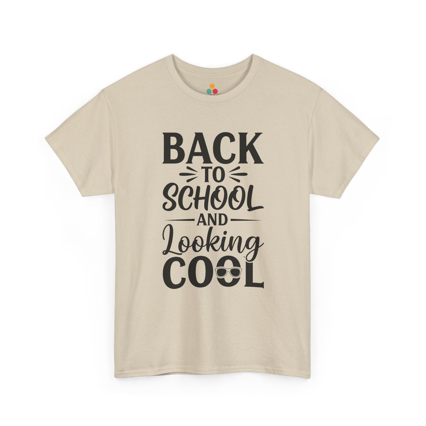 Back To School And Looking Cool TEEZOCA Biege T-shirt
