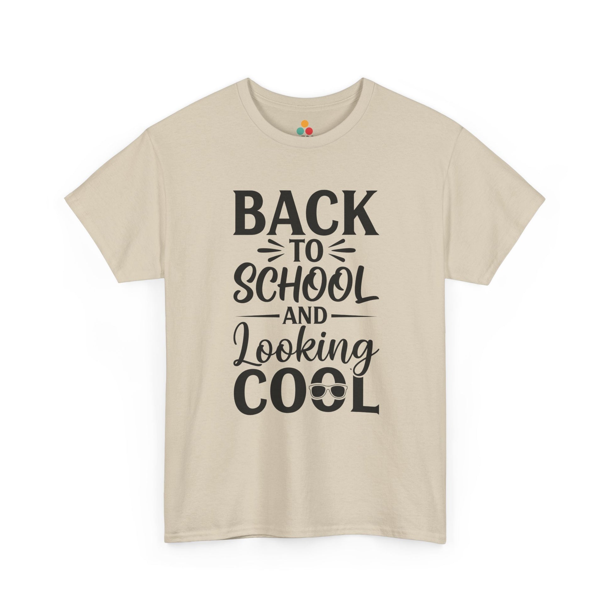 Back To School And Looking Cool TEEZOCA Biege T-shirt