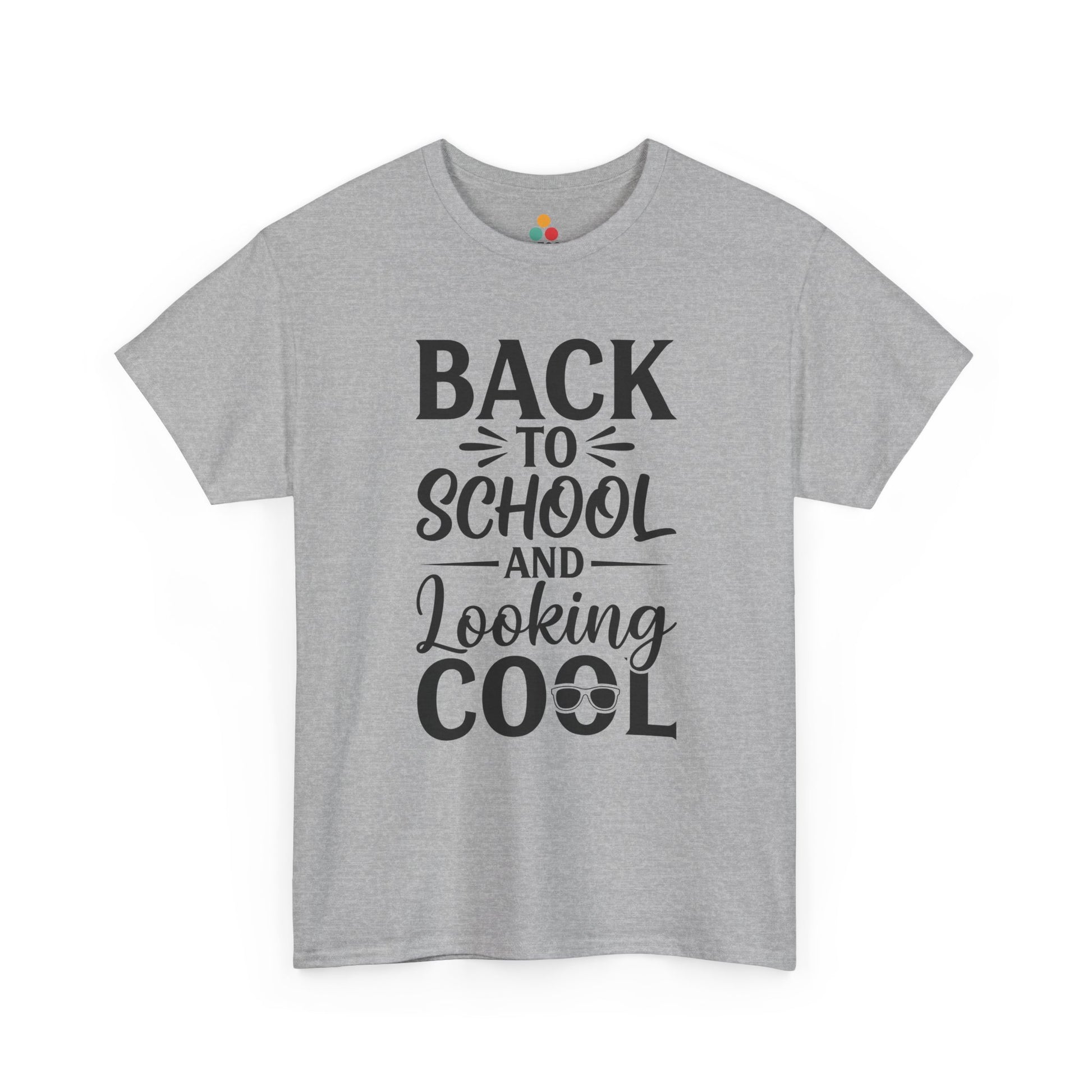 Back To School And Looking Cool TEEZOCA gray T-shirt