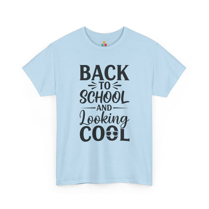 Back To School And Looking Cool TEEZOCA light Blue T-shirt