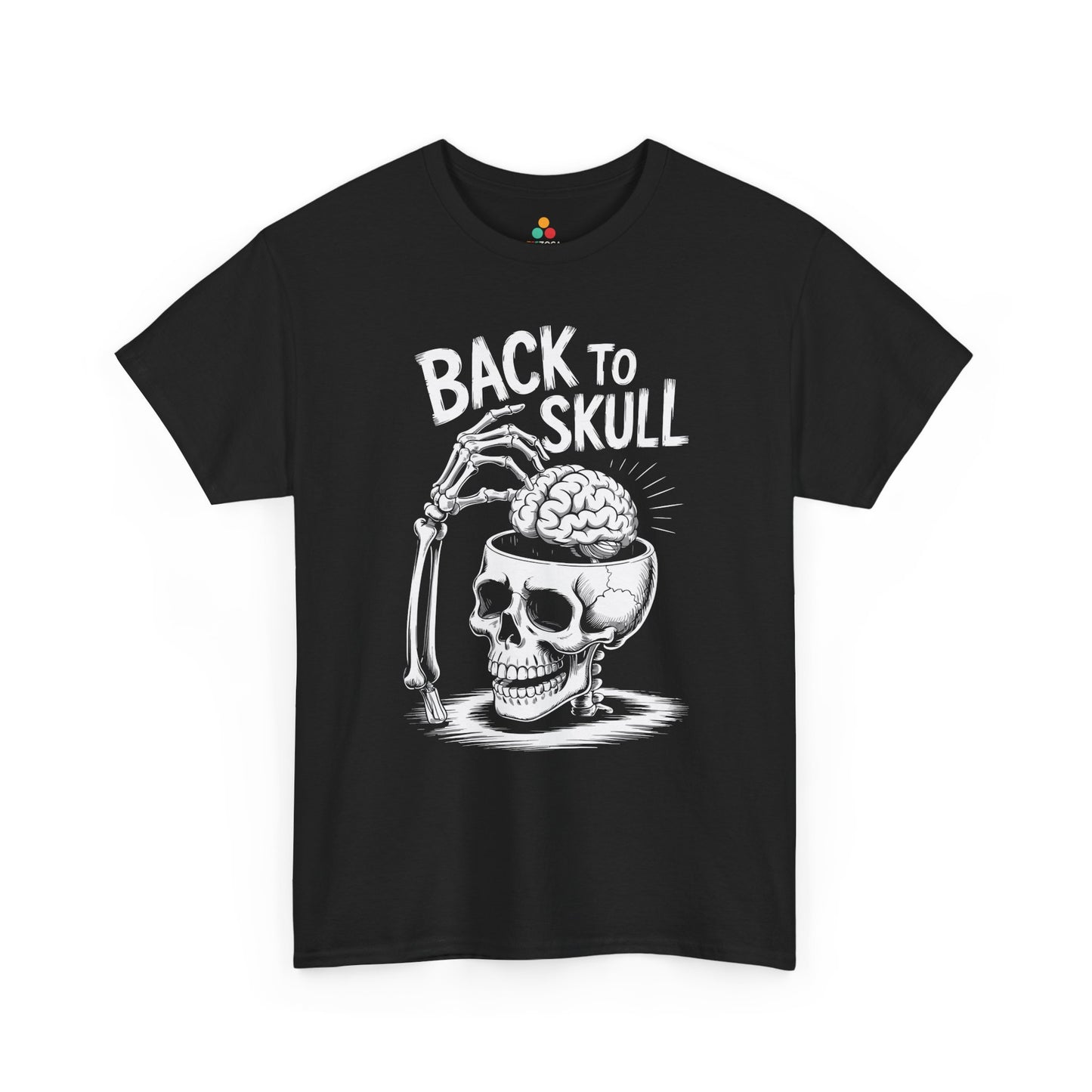 Back to Skul! Skull Brain Graphic Unisex T-shirt – Bold Humor Statement Tee | TEEZOCA 