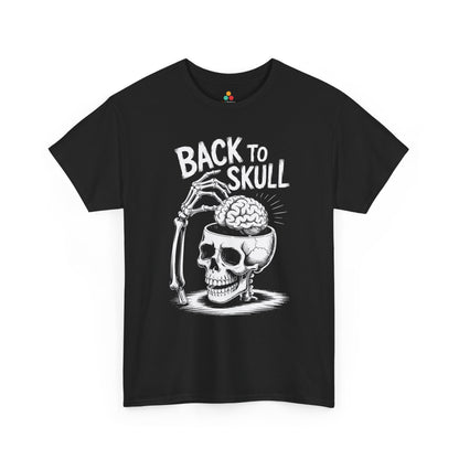 Back to Skul! Skull Brain Graphic Unisex T-shirt – Bold Humor Statement Tee | TEEZOCA 