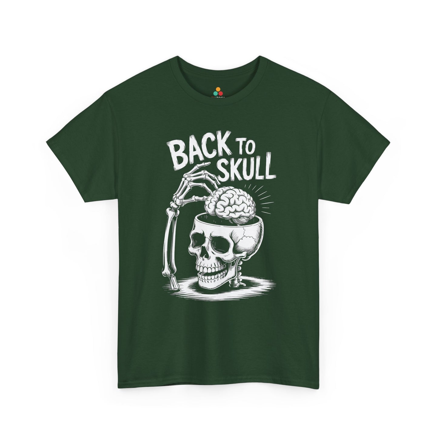 Back to Skul! Skull Brain Graphic Unisex T-shirt – Bold Humor Statement Tee | TEEZOCA 