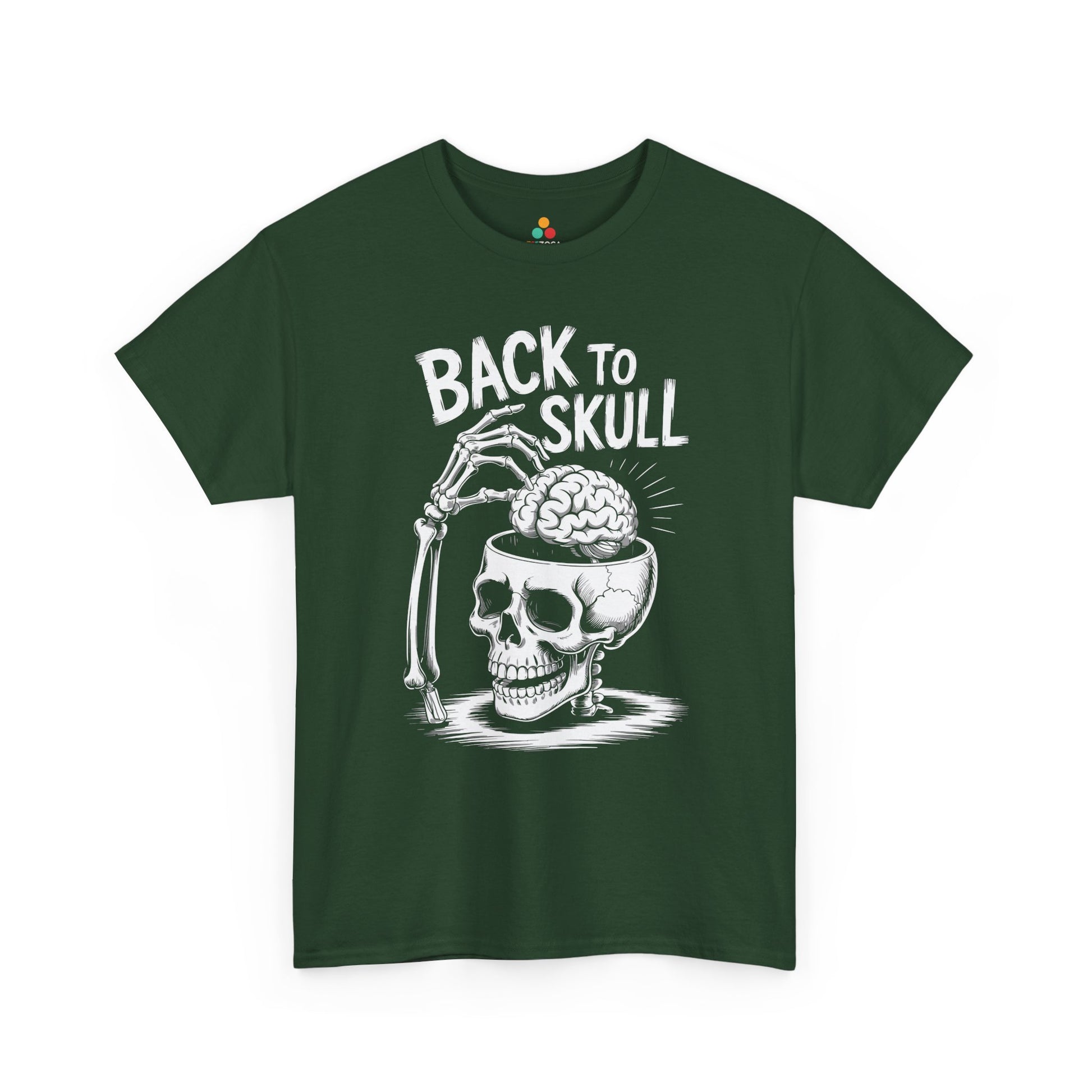 Back to Skul! Skull Brain Graphic Unisex T-shirt – Bold Humor Statement Tee | TEEZOCA 