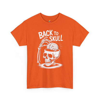 Back to Skul! Skull Brain Graphic Unisex T-shirt – Bold Humor Statement Tee | TEEZOCA 