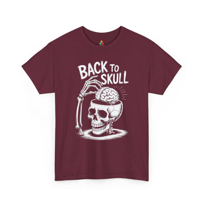 Back to Skul! Skull Brain Graphic Unisex T-shirt – Bold Humor Statement Tee | TEEZOCA 