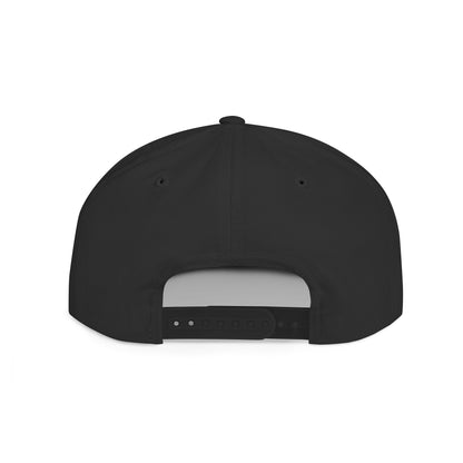 Back view of the TEEZOCA black adjustable snapback hat showing the plastic snap closure.