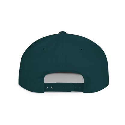 Back view of the TEEZOCA forest green adjustable snapback hat showing the plastic snap closure.