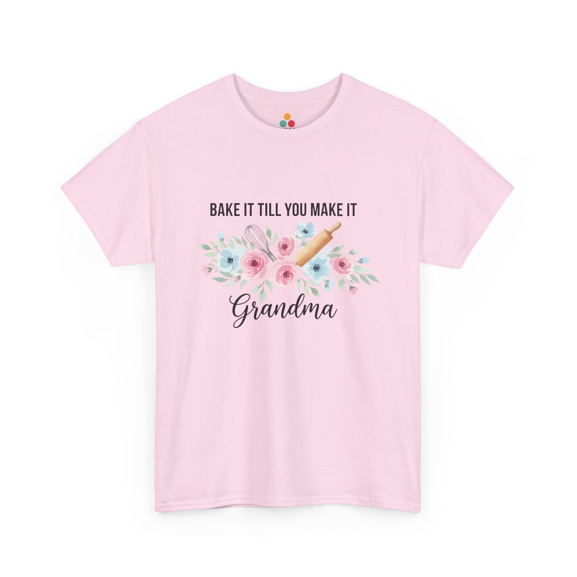 Bake It Till You Make It Grandma T-Shirt – Floral Baker Gift | TEEZOCA 