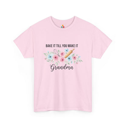 Bake It Till You Make It Grandma T-Shirt – Floral Baker Gift | TEEZOCA 