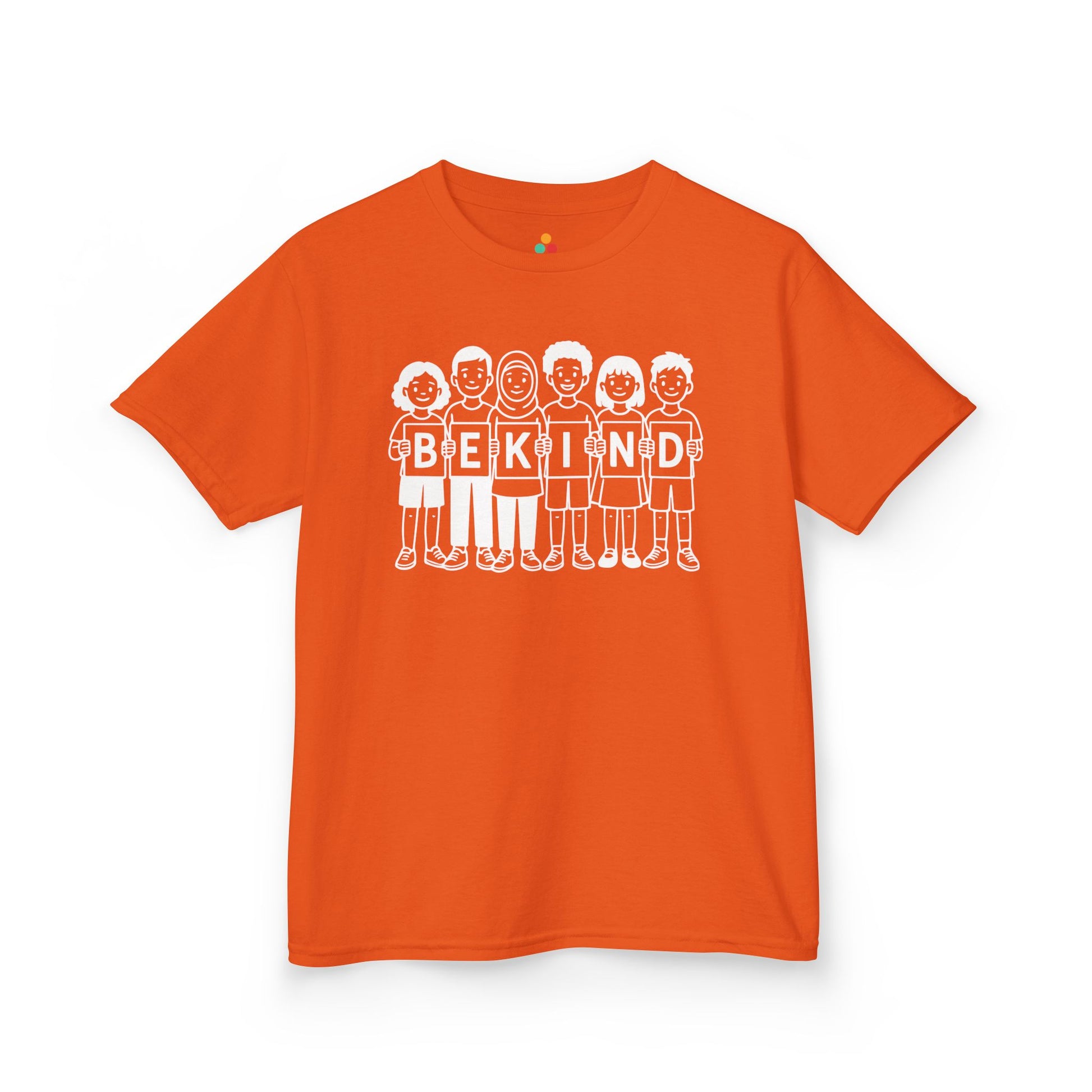 Be Kind Diversity Kids Unisex T-shirt Orange Unity Day Anti-Bullying | TEEZOCA 