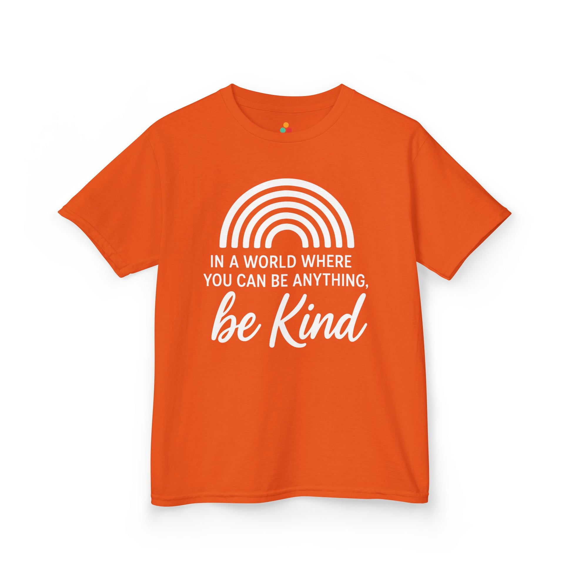 Be Kind Rainbow Orange Unity Day Anti-Bullying Kids T-shirt | TEEZOCA Be Kind rainbow orange Unity Day Kids T-shirt